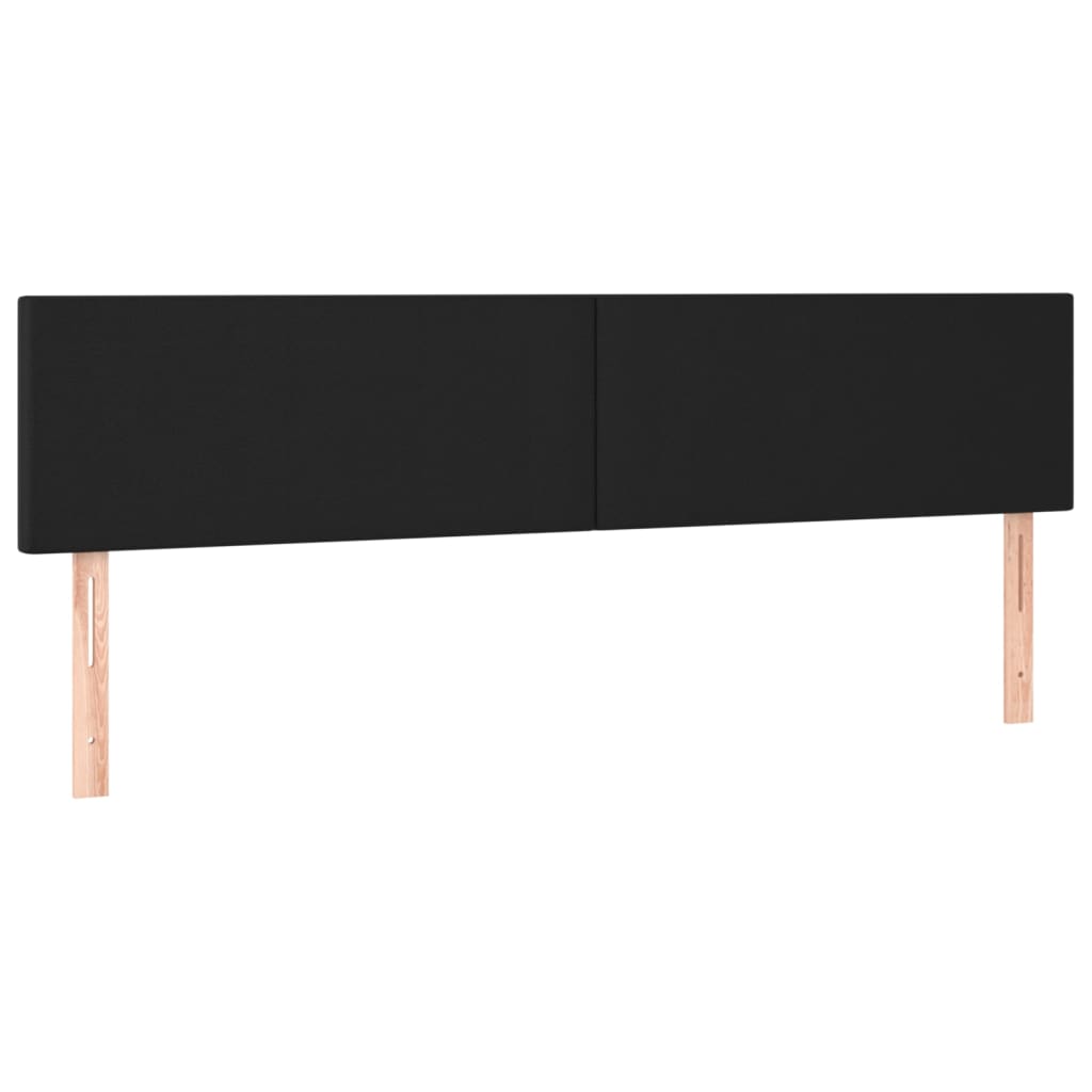 Krevet box spring s madracem LED crni 160x200cm od umjetne kože