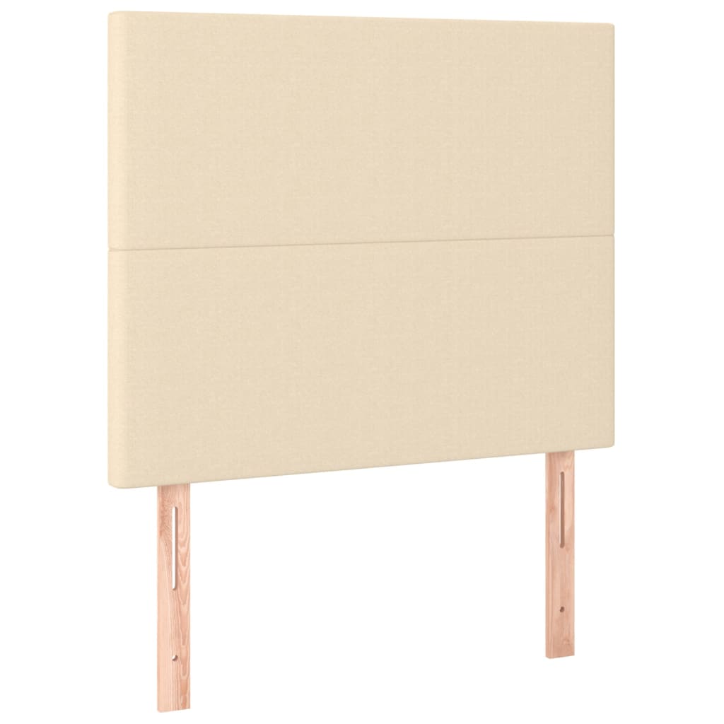 Krevet box spring s madracem LED krem 80 x 200 cm od tkanine
