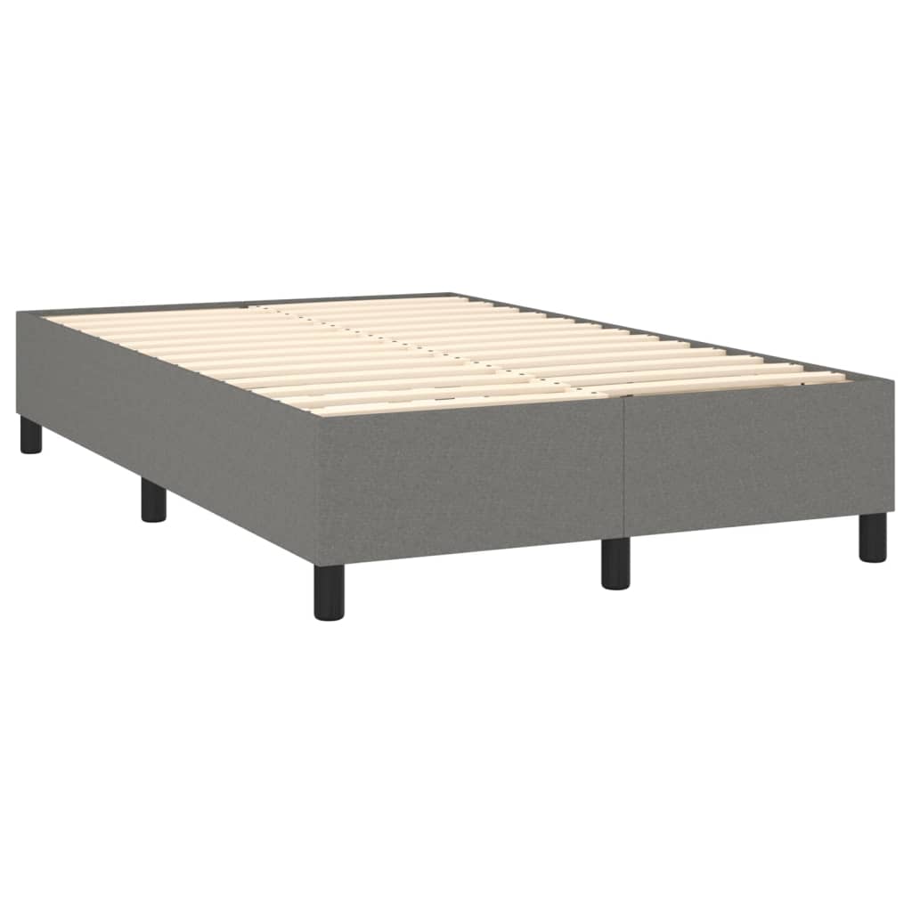 Krevet box spring s madracem LED tamnosivi 120 x 200 cm tkanina