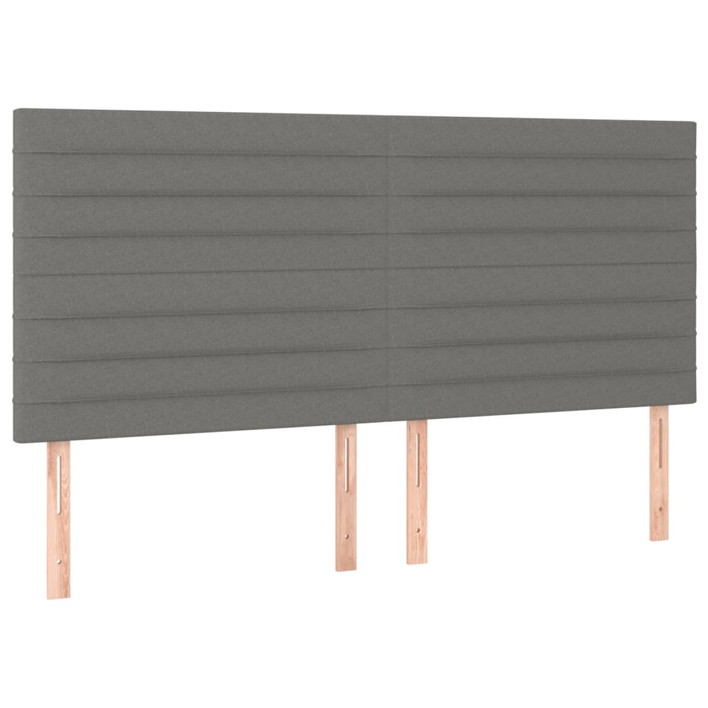 Krevet box spring s madracem LED tamnosivi 180x200 cm tkanina
