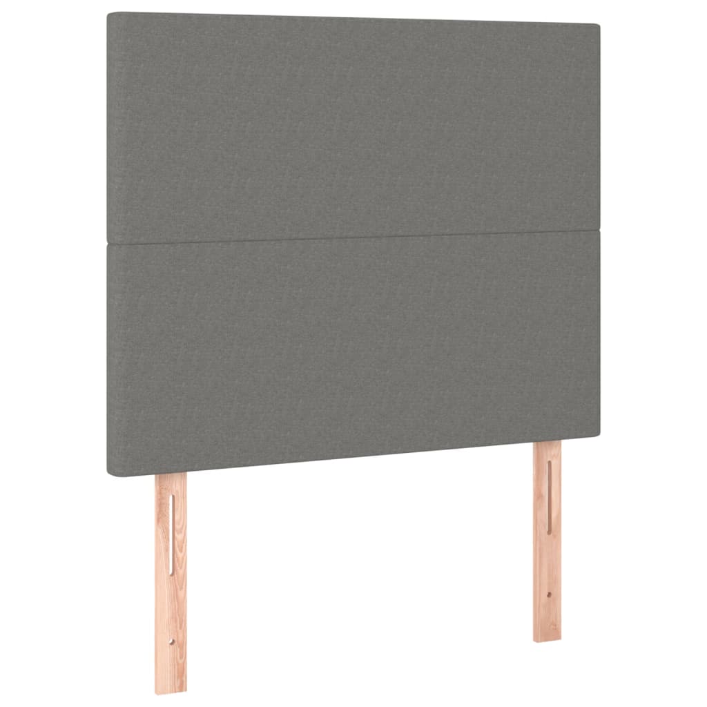 Krevet box spring s madracem LED tamnosivi 80 x 200 cm tkanina