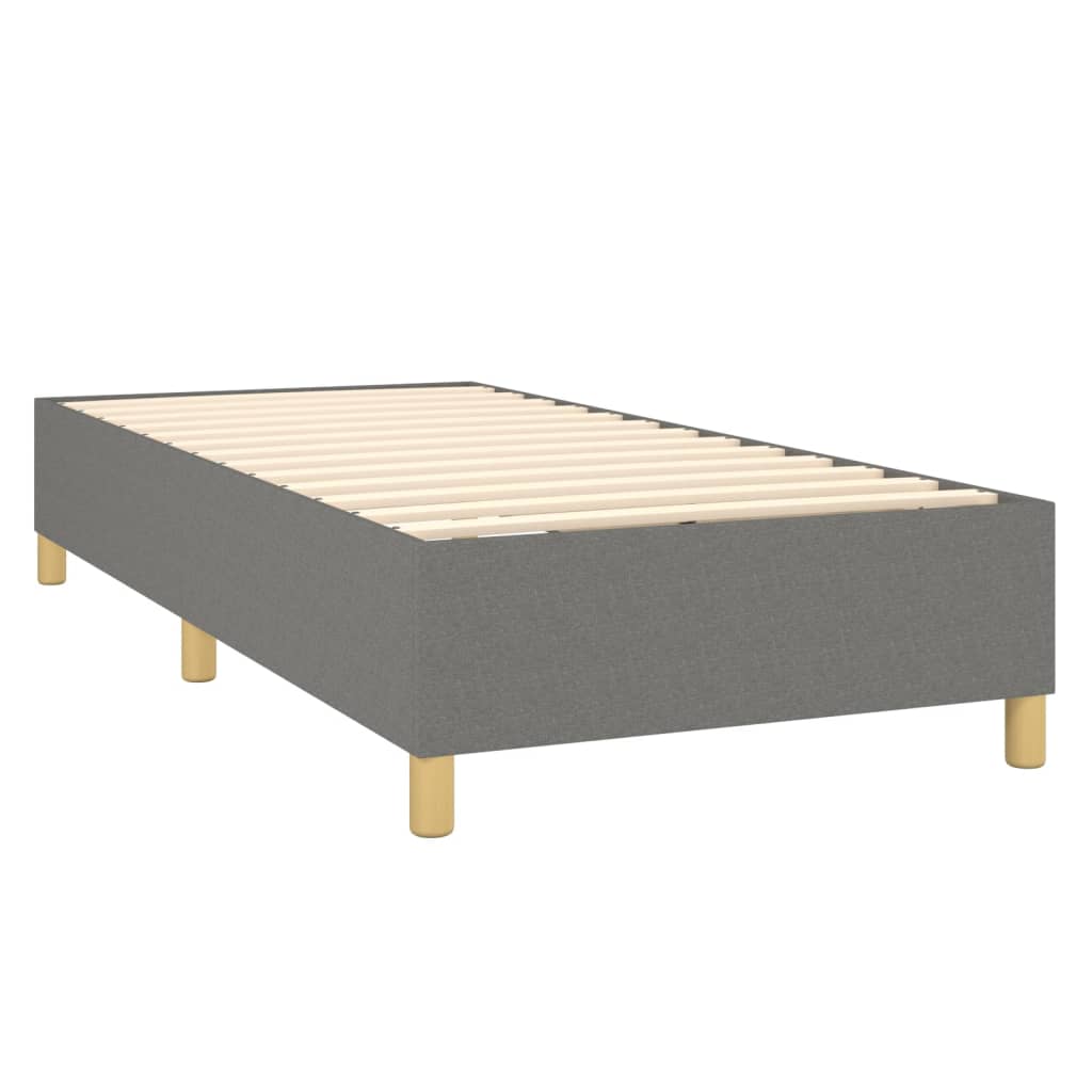 Krevet box spring s madracem LED tamnosivi 80 x 200 cm tkanina