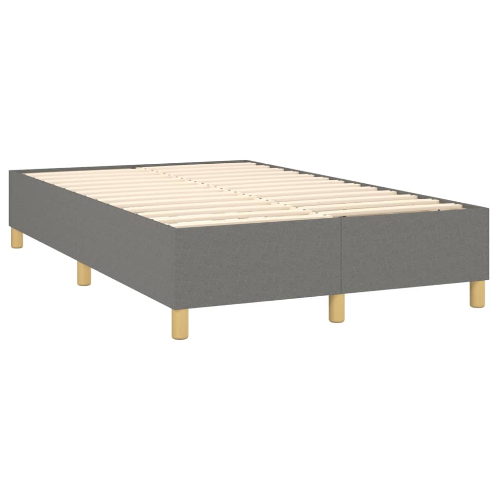 Krevet box spring s madracem LED tamnosivi 120 x 200 cm tkanina