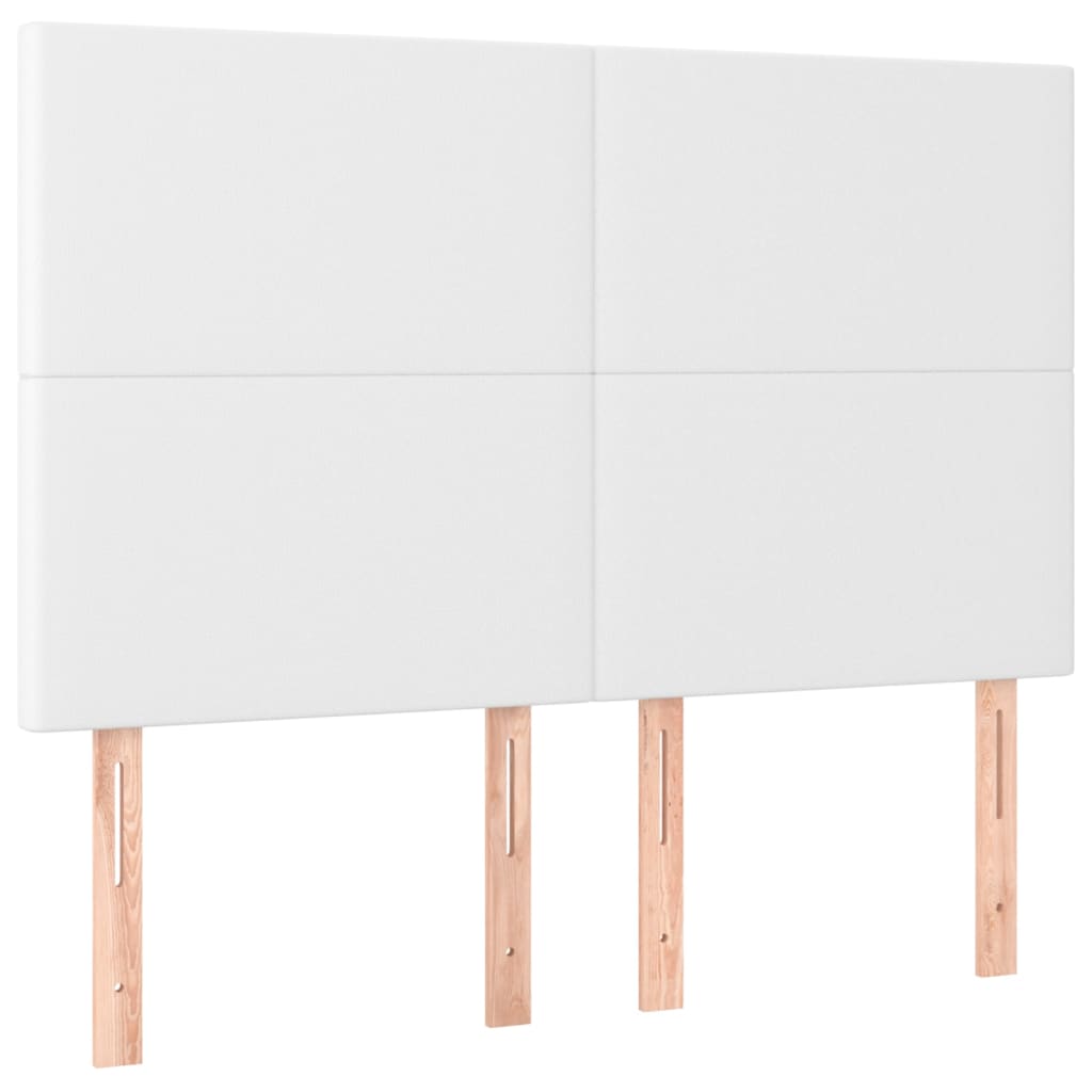 Krevet box spring s madracem LED bijeli 140x190 cm umjetna koža