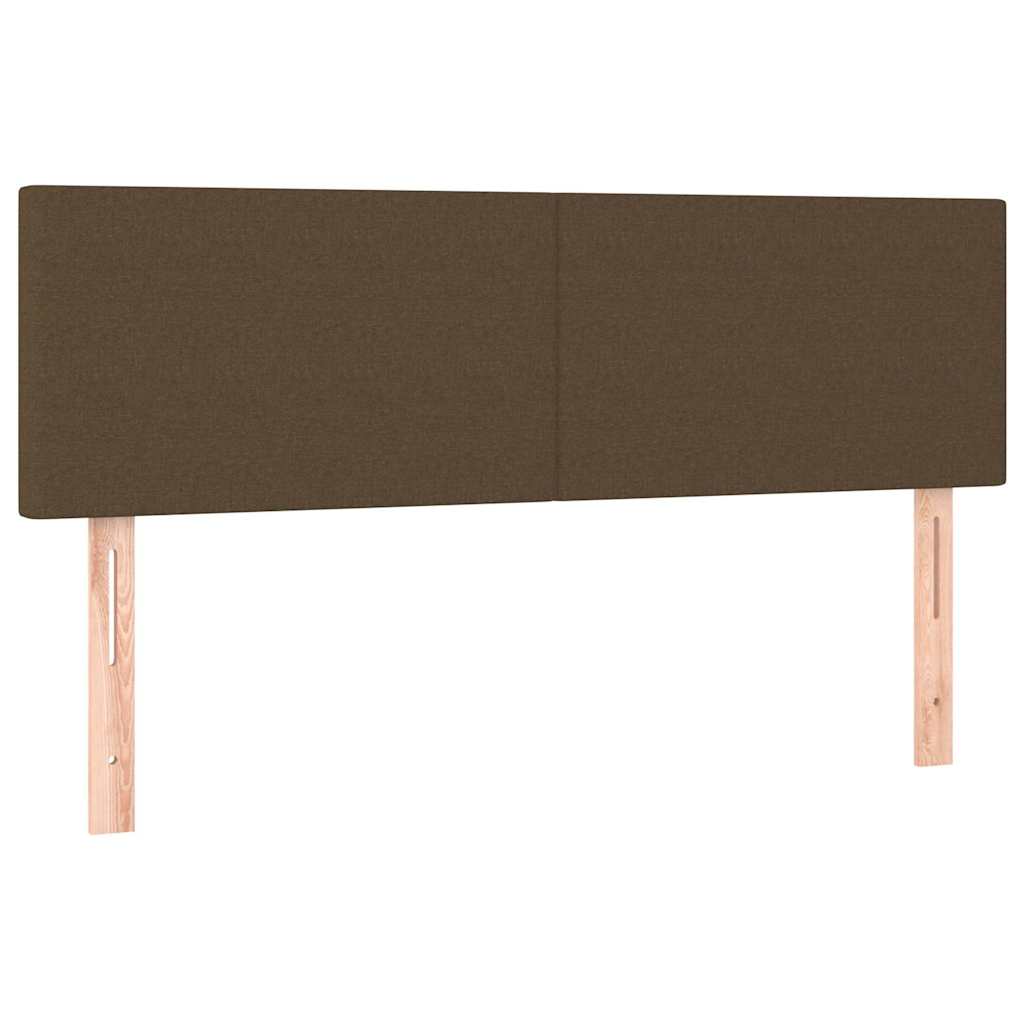 Krevet s oprugama i madracem tamnosmeđi 140 x 190 cm od tkanine