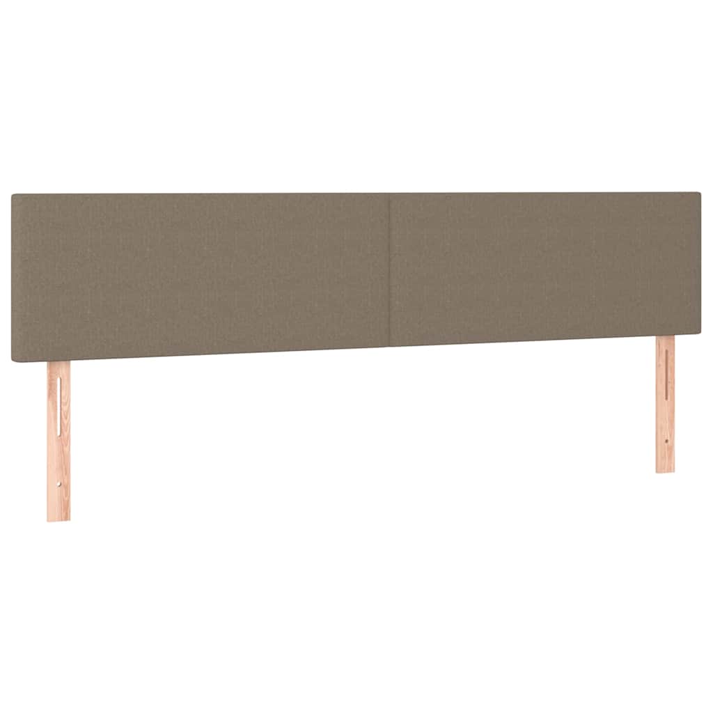 Krevet s oprugama i madracem smeđesivi 200x200 cm od tkanine