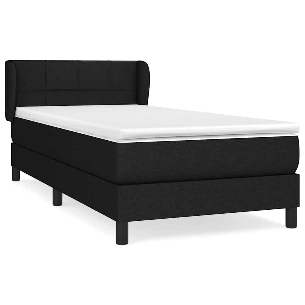 Box spring krevet s madracem crni 80 x 200 cm od tkanine