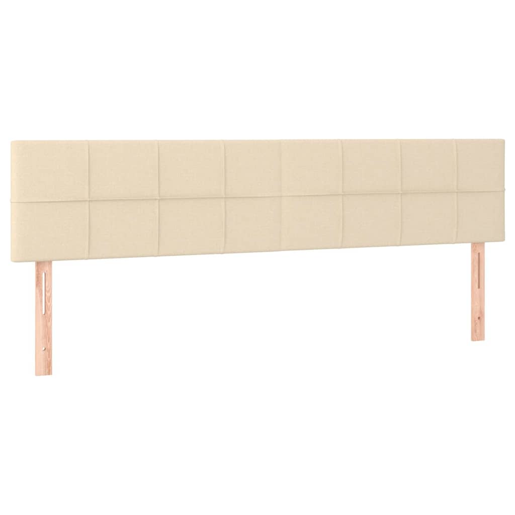 Krevet s oprugama i madracem krem 160x200 cm od tkanine