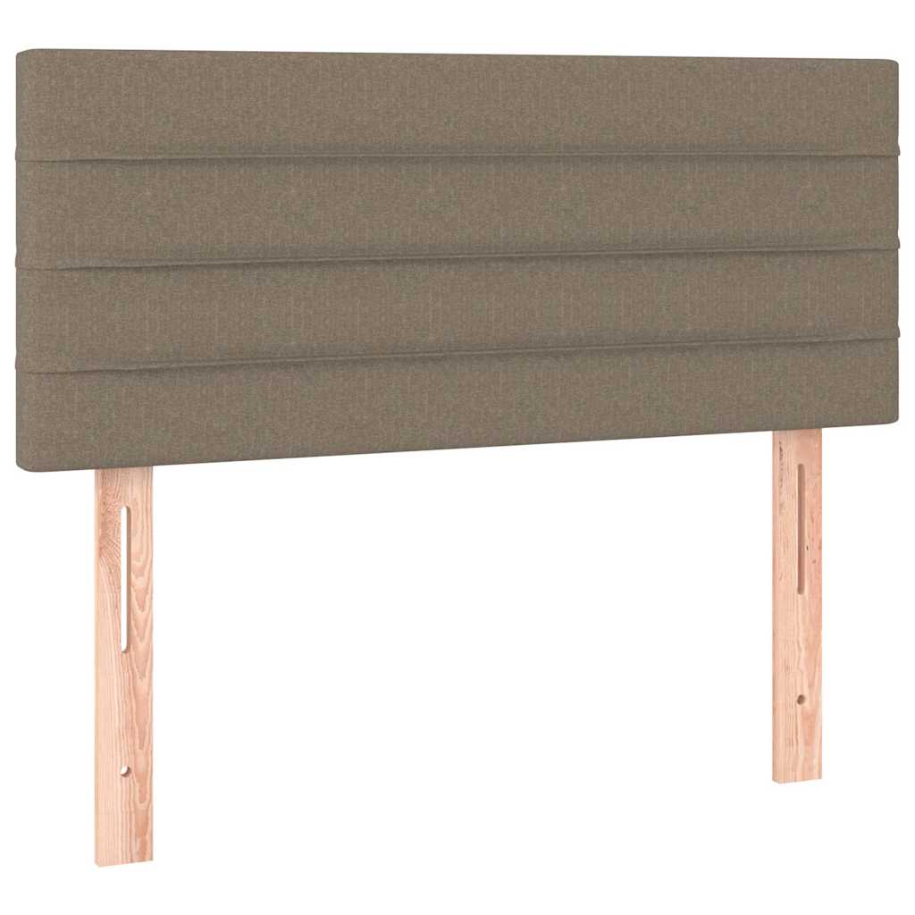 Krevet s oprugama i madracem smeđesivi 80x200 cm od tkanine