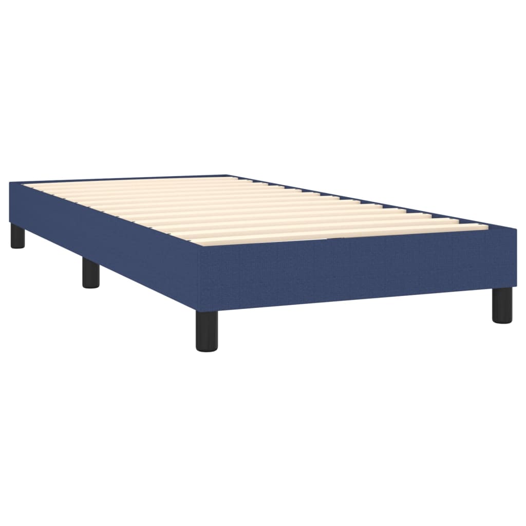 Krevet s oprugama i madracem plavi 80x200 cm od tkanine