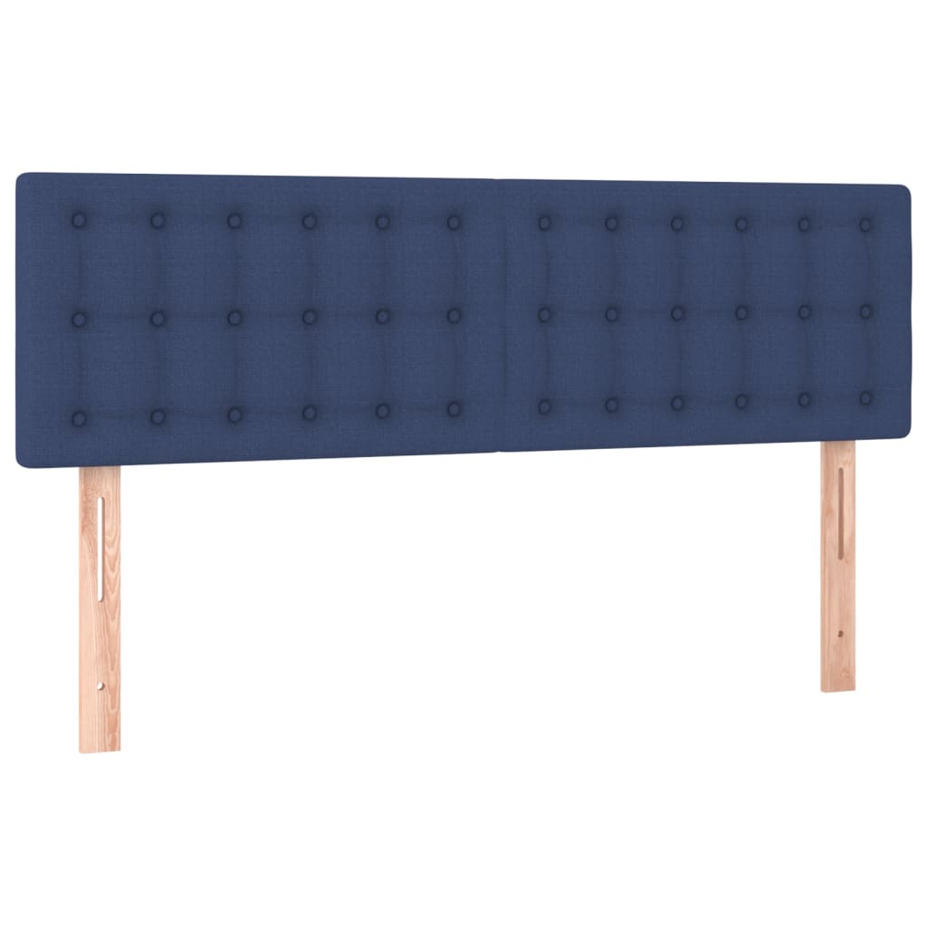 Krevet s oprugama i madracem plavi 140x200 cm od tkanine