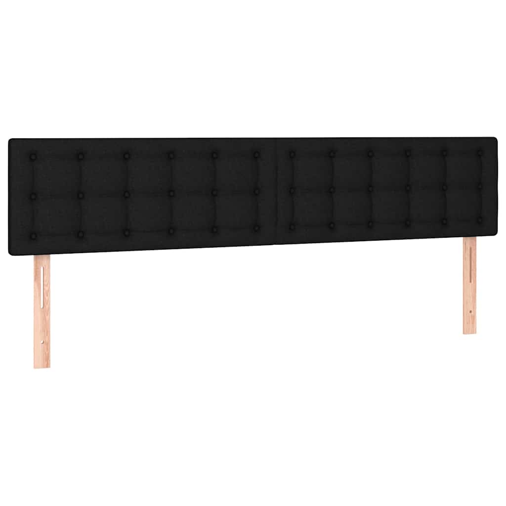 Krevet s oprugama i madracem crni 180x200 cm od tkanine