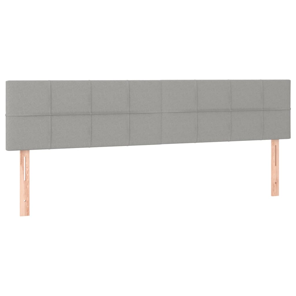 Krevet s oprugama i madracem svjetlosivi 200 x 200cm od tkanine