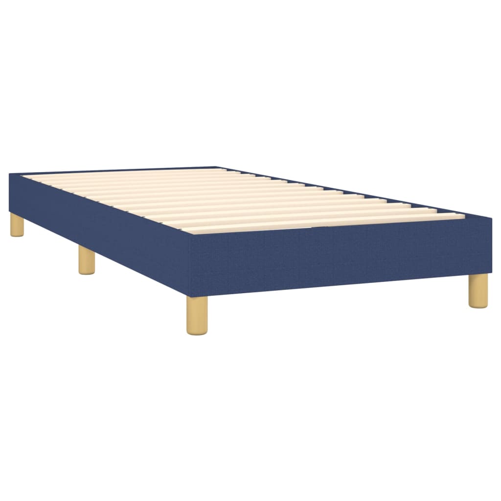 Krevet s oprugama i madracem plavi 80x200 cm od tkanine