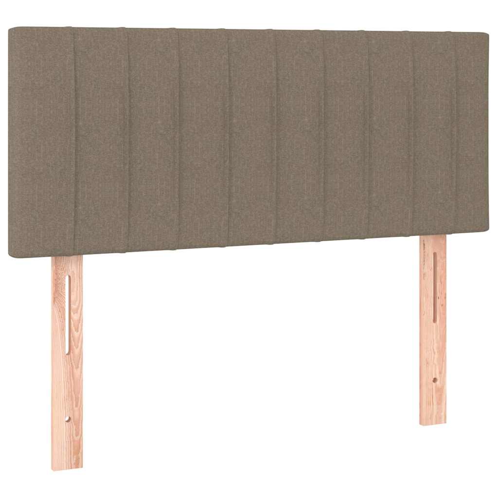 Krevet s oprugama i madracem smeđesivi 90x190 cm od tkanine