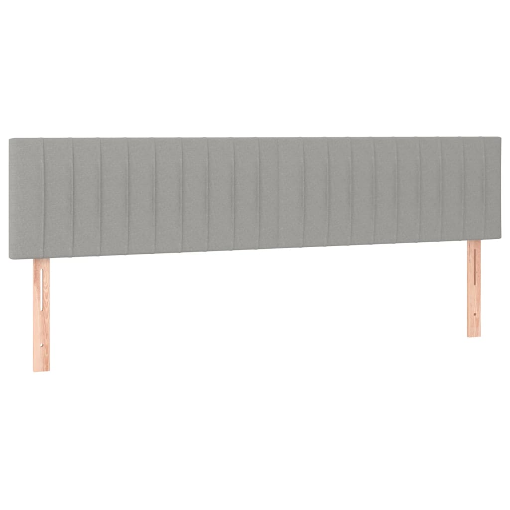 Krevet box spring s madracem svjetlosiva 160x200 cm tkanina
