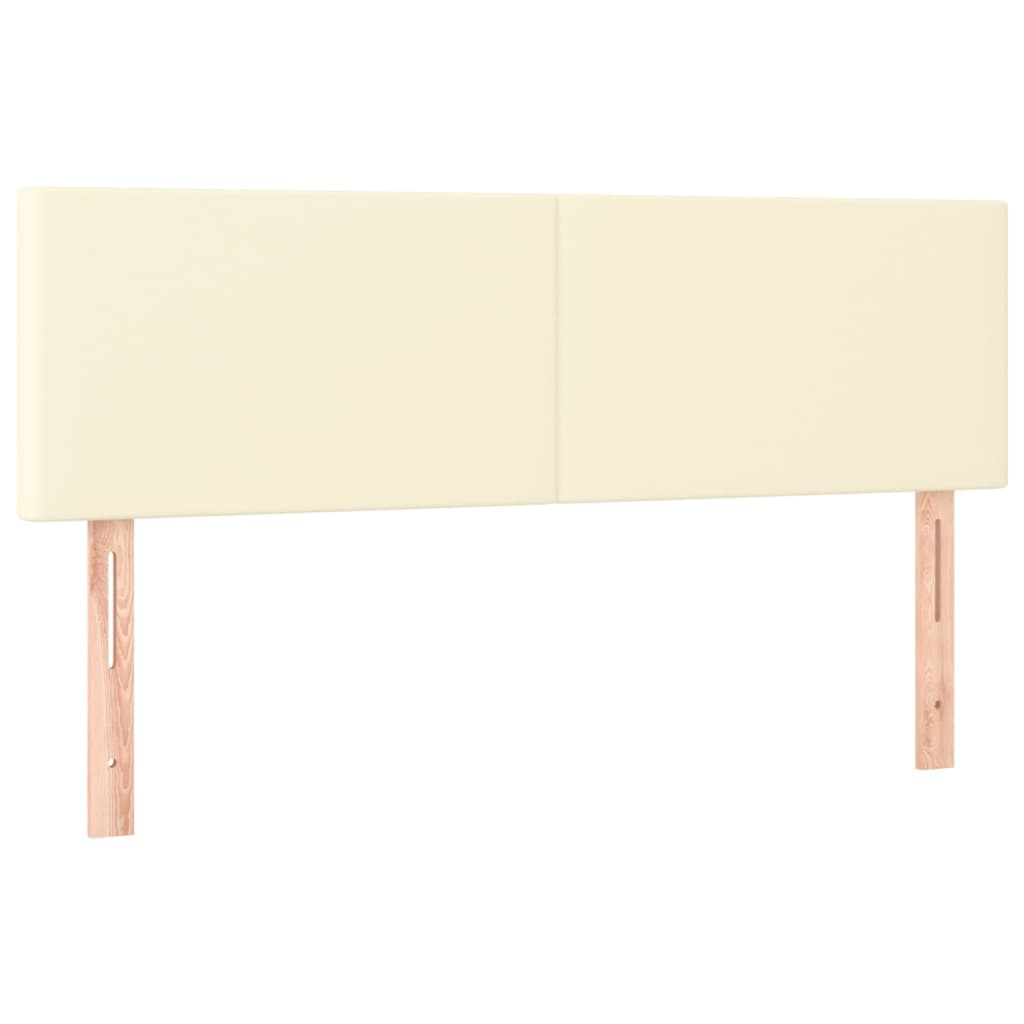 Krevet s oprugama i madracem krem 140 x 190 cm od umjetne kože