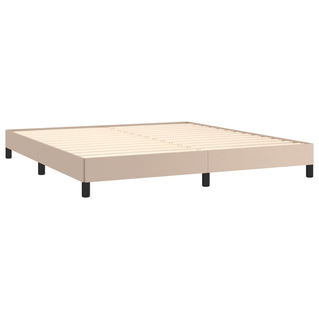 Krevet box spring s madracem cappuccino 180x200 cm umjetna koža