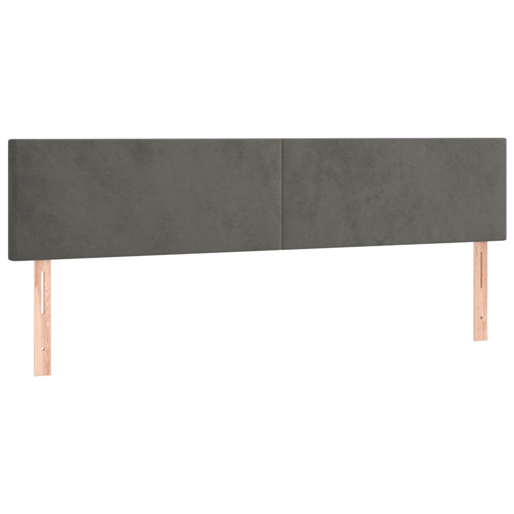 Krevet s oprugama i madracem tamnosivi 180x200 cm baršunasti