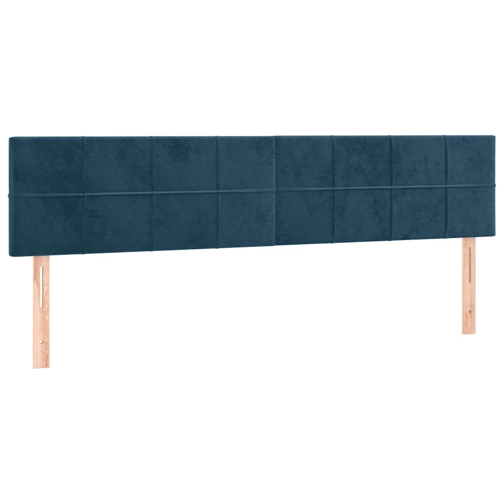 Krevet s oprugama i madracem tamnoplavi 180x200 cm baršunasti