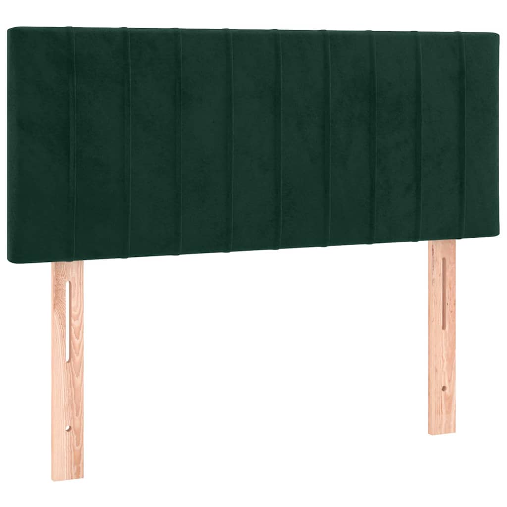 Box spring krevet s madracem tamnozeleni 80 x 200 cm baršunasti
