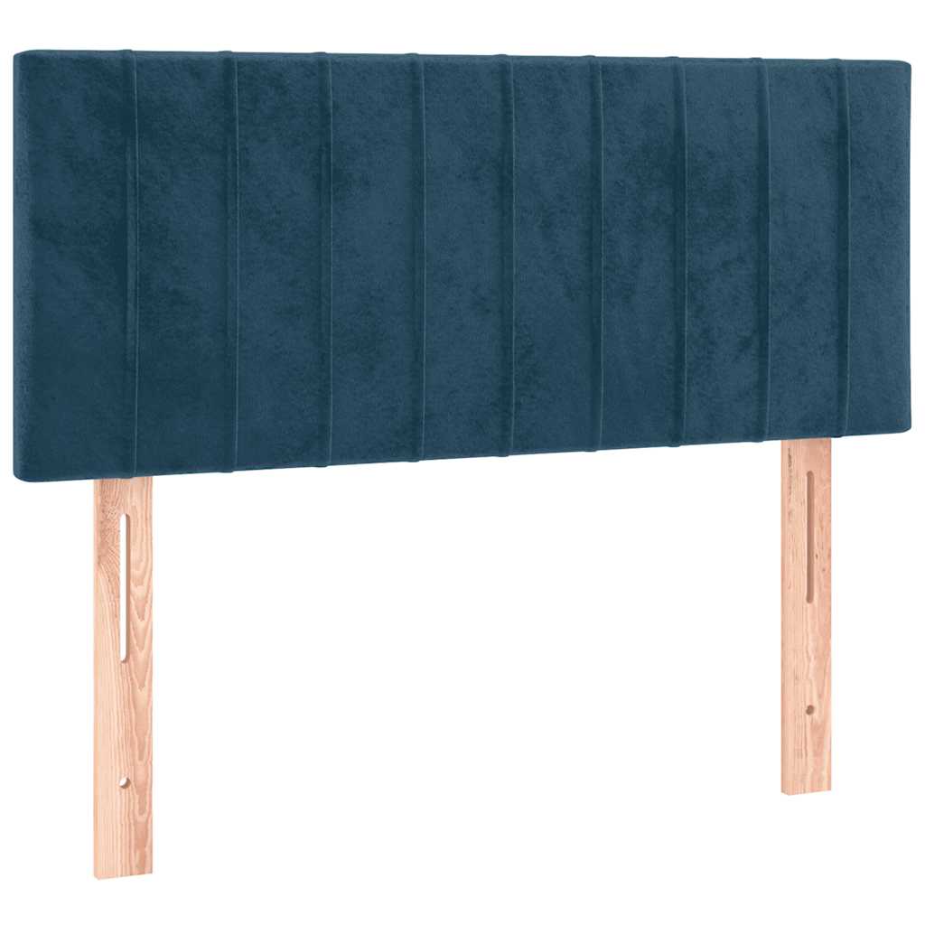 Box spring krevet s madracem tamnoplavi 80 x 200 cm baršunasti