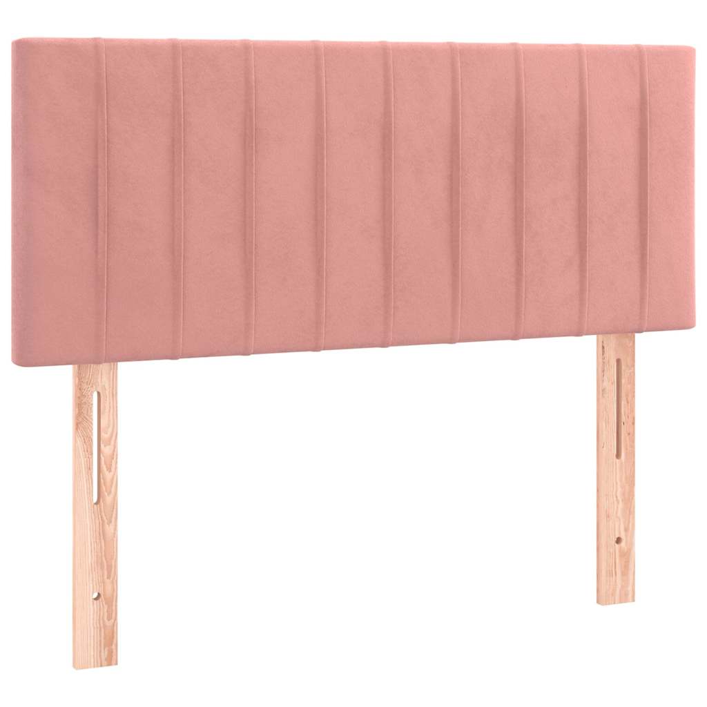 Box spring krevet s madracem ružičasti 90x190 cm baršunasti