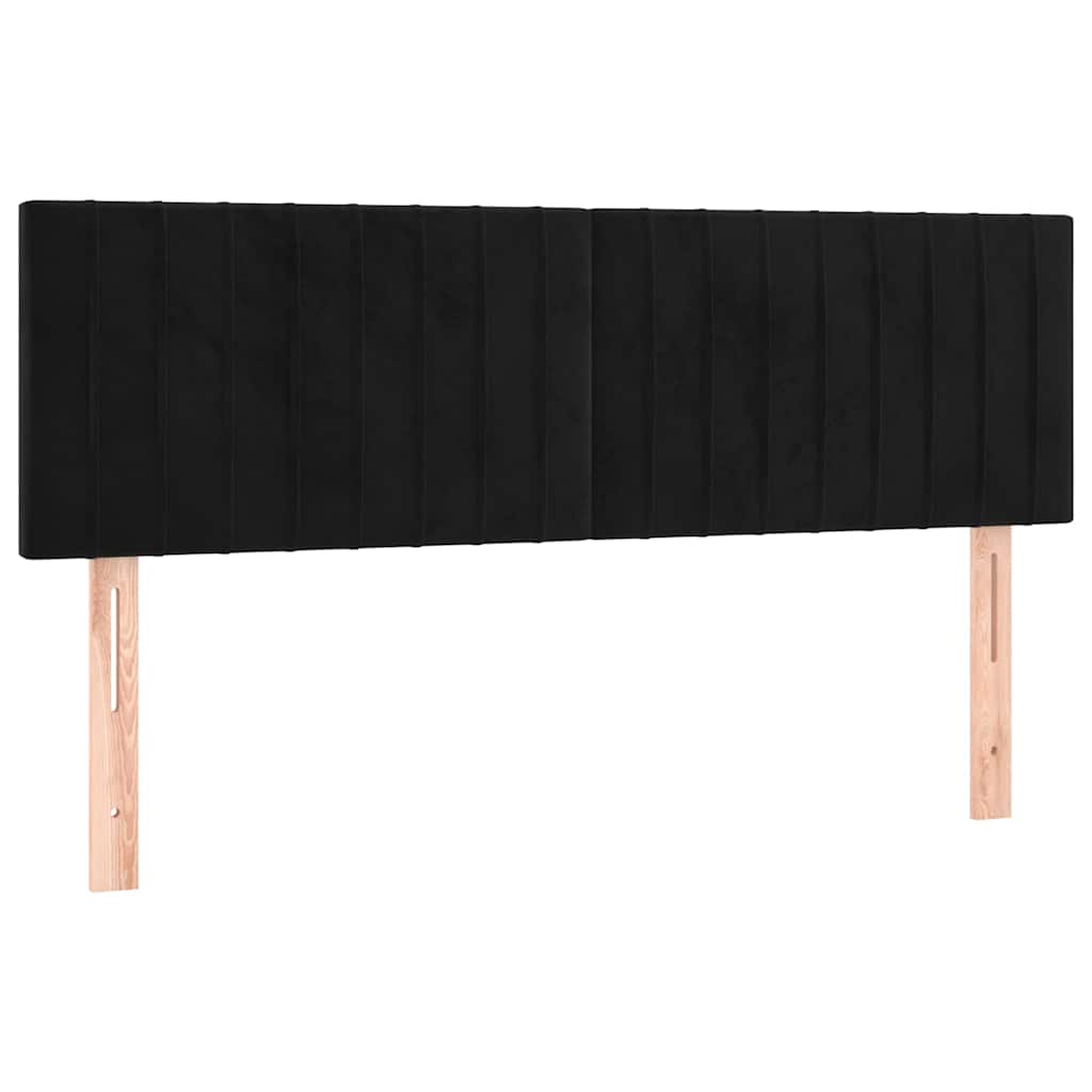 Krevet s oprugama i madracem crni 140 x 190 cm baršunasti