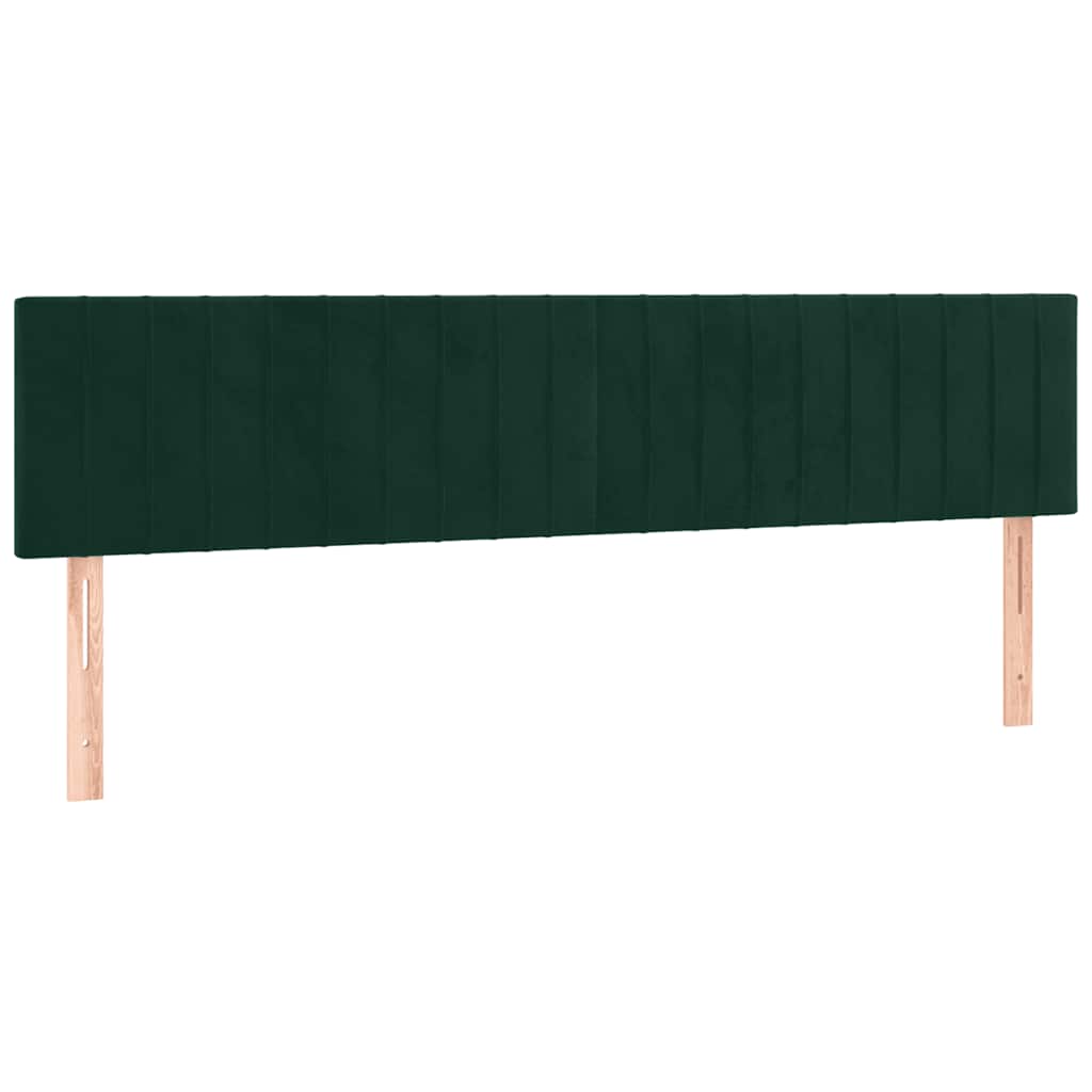 Krevet s oprugama i madracem tamnozeleni 180x200 cm baršunasti