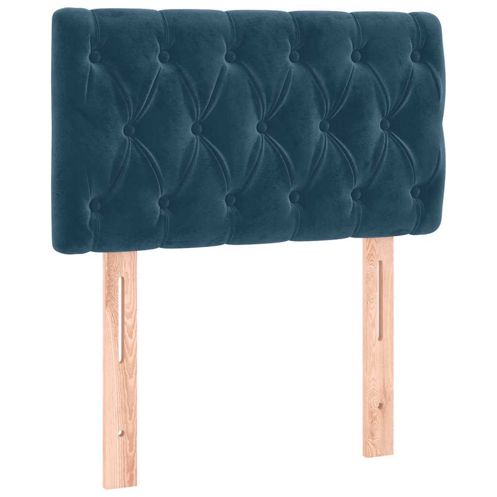 Box spring krevet s madracem tamnoplavi 80 x 200 cm baršunasti