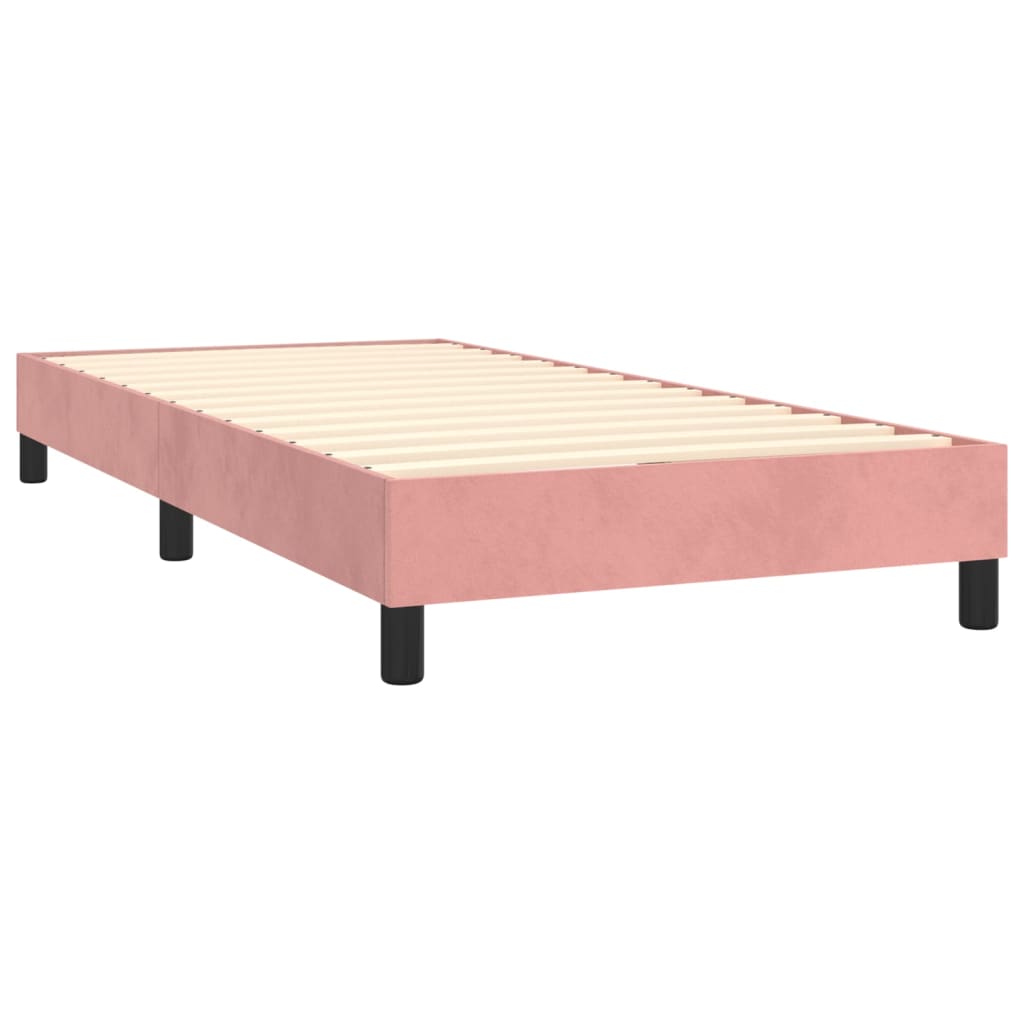 Box spring krevet s madracem ružičasti 80 x 200 cm baršunasti