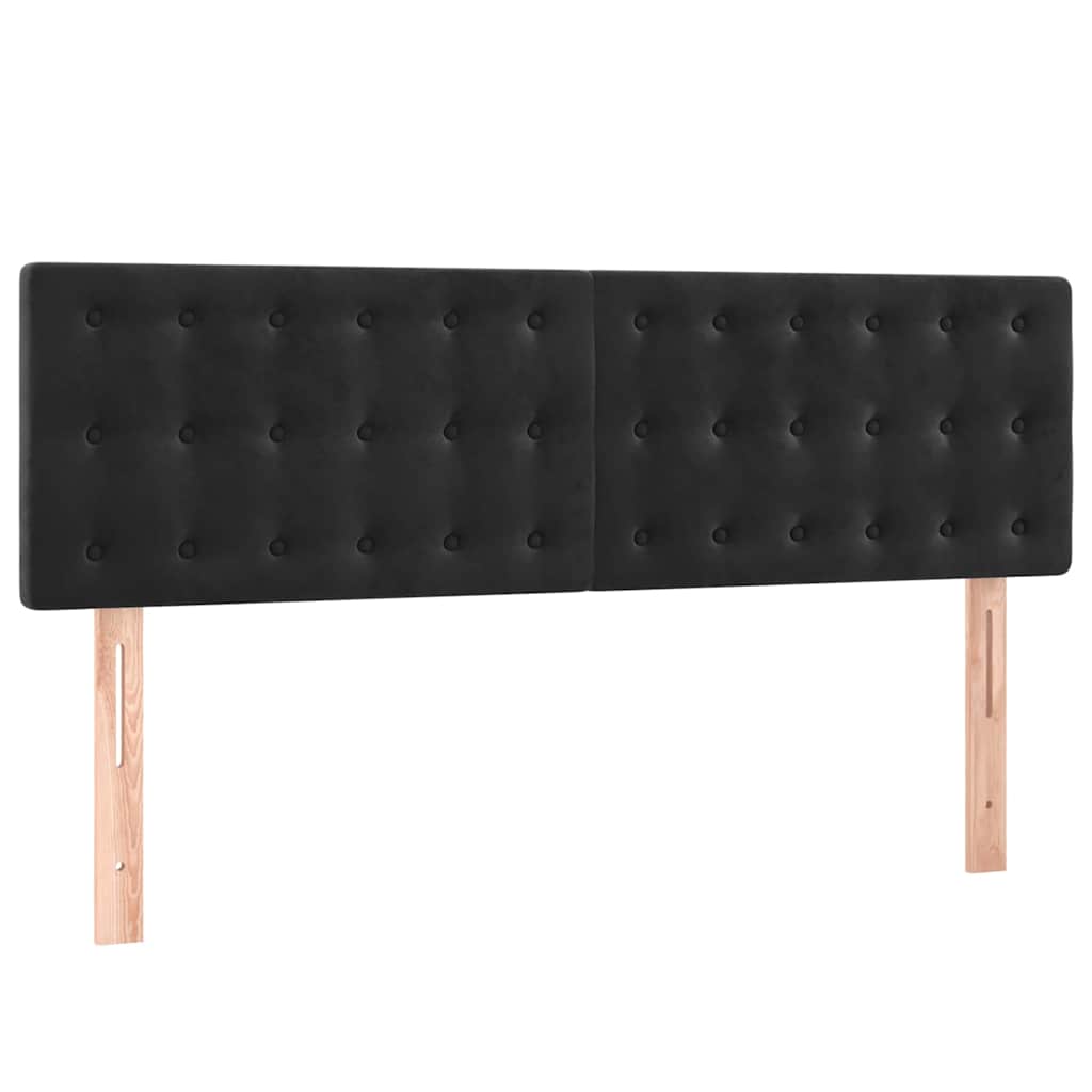 Krevet s oprugama i madracem crni 140x200 cm baršunasti