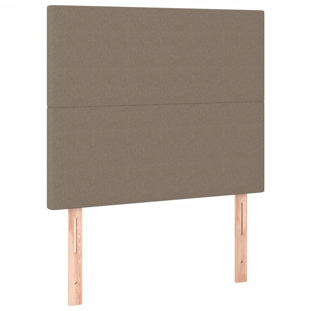 Krevet s oprugama i madracem smeđesivi 100 x 200 cm od tkanine