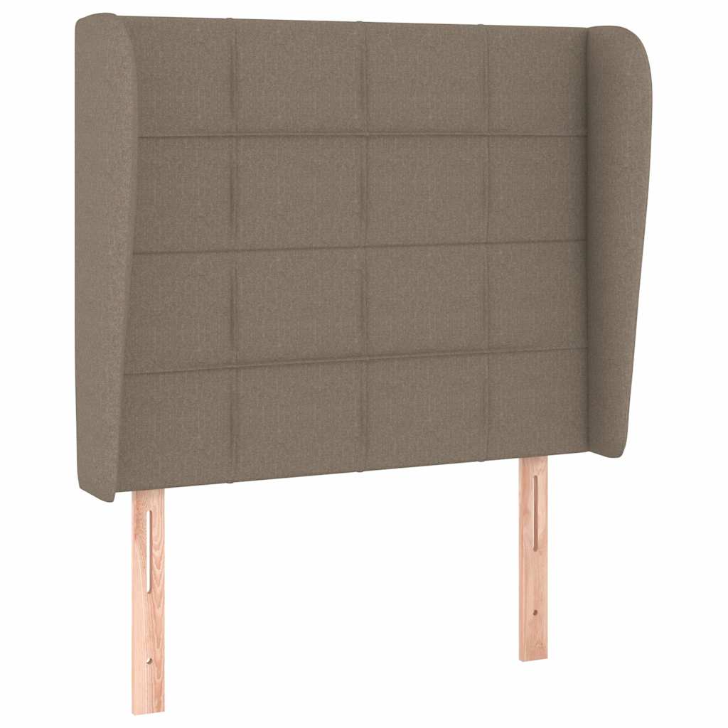 Krevet s oprugama i madracem smeđesivi 90x200 cm od tkanine