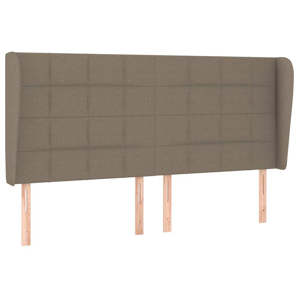Krevet s oprugama i madracem smeđesivi 160x200 cm tkanina