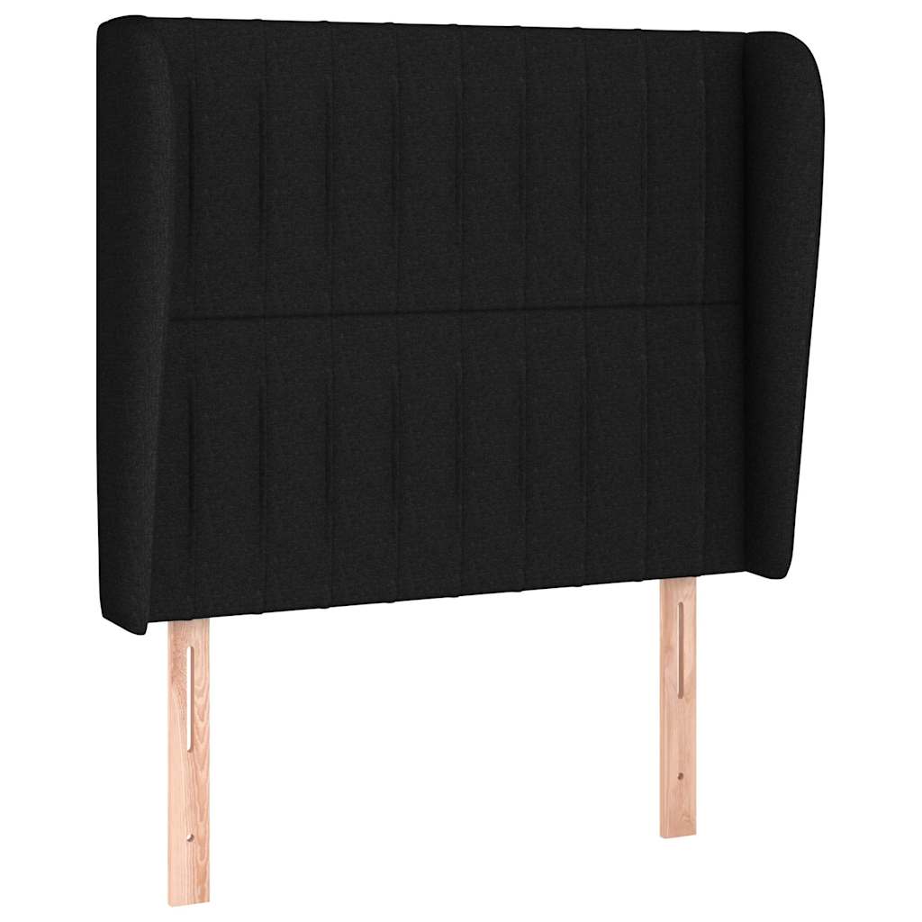 Box spring krevet s madracem crni 90x190 cm od tkanine