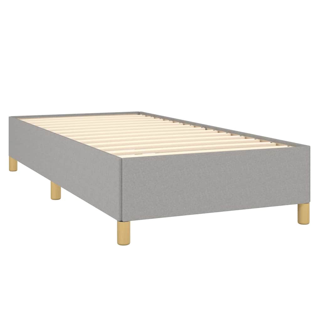 Krevet s oprugama i madracem svjetlosivi 100x200 cm od tkanine