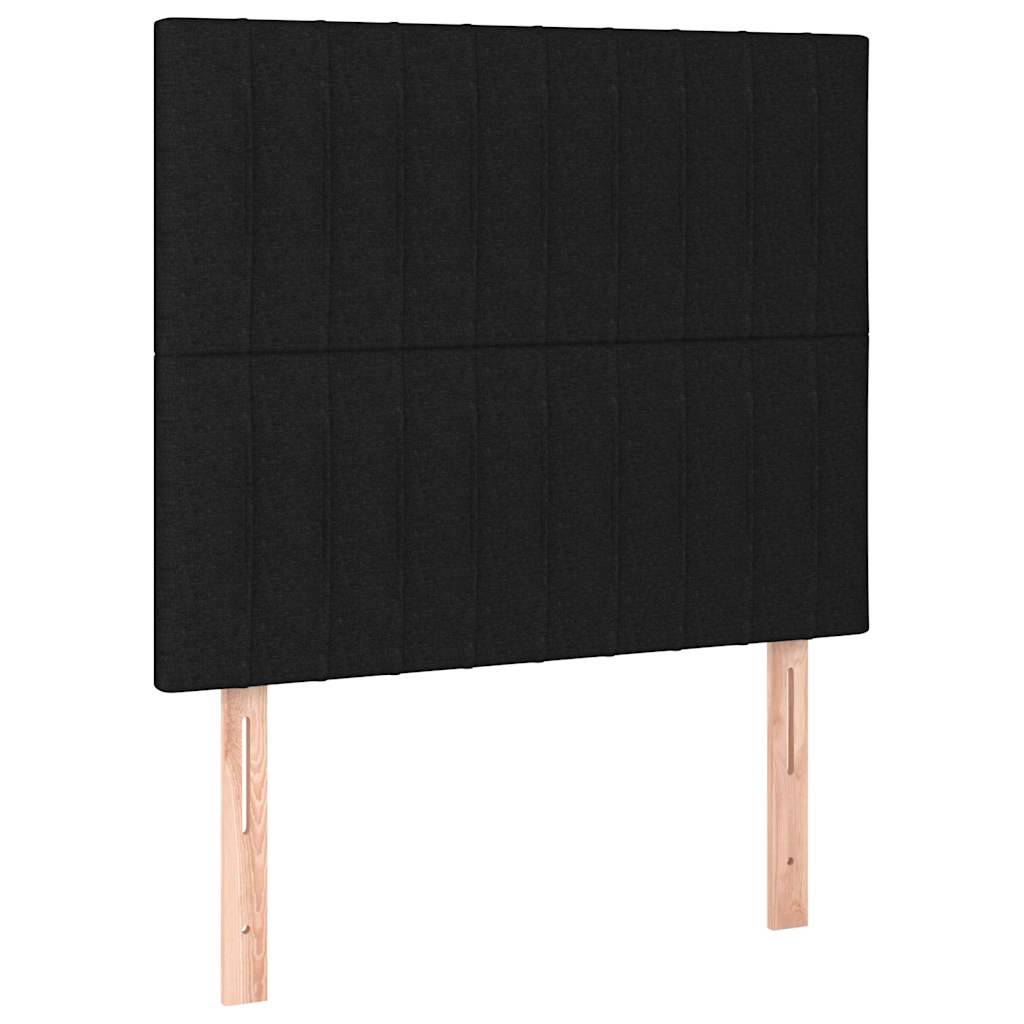 Box spring krevet s madracem crni 90x190 cm od tkanine