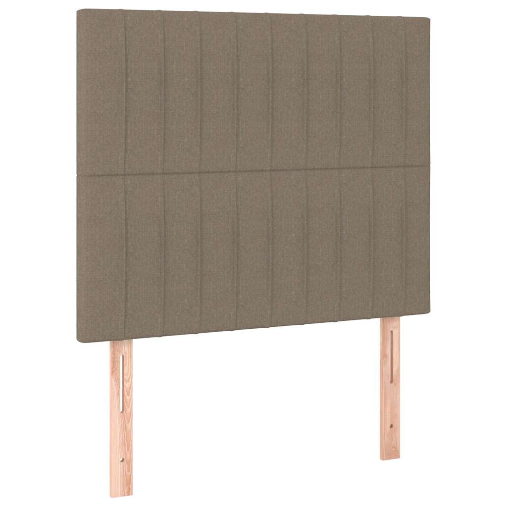 Krevet s oprugama i madracem smeđesivi 90x190 cm od tkanine