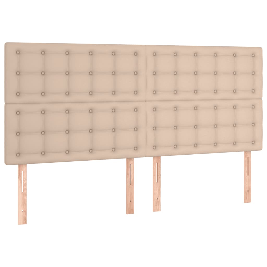 Krevet s oprugama i madrac cappuccino 160x200cm od umjetne kože