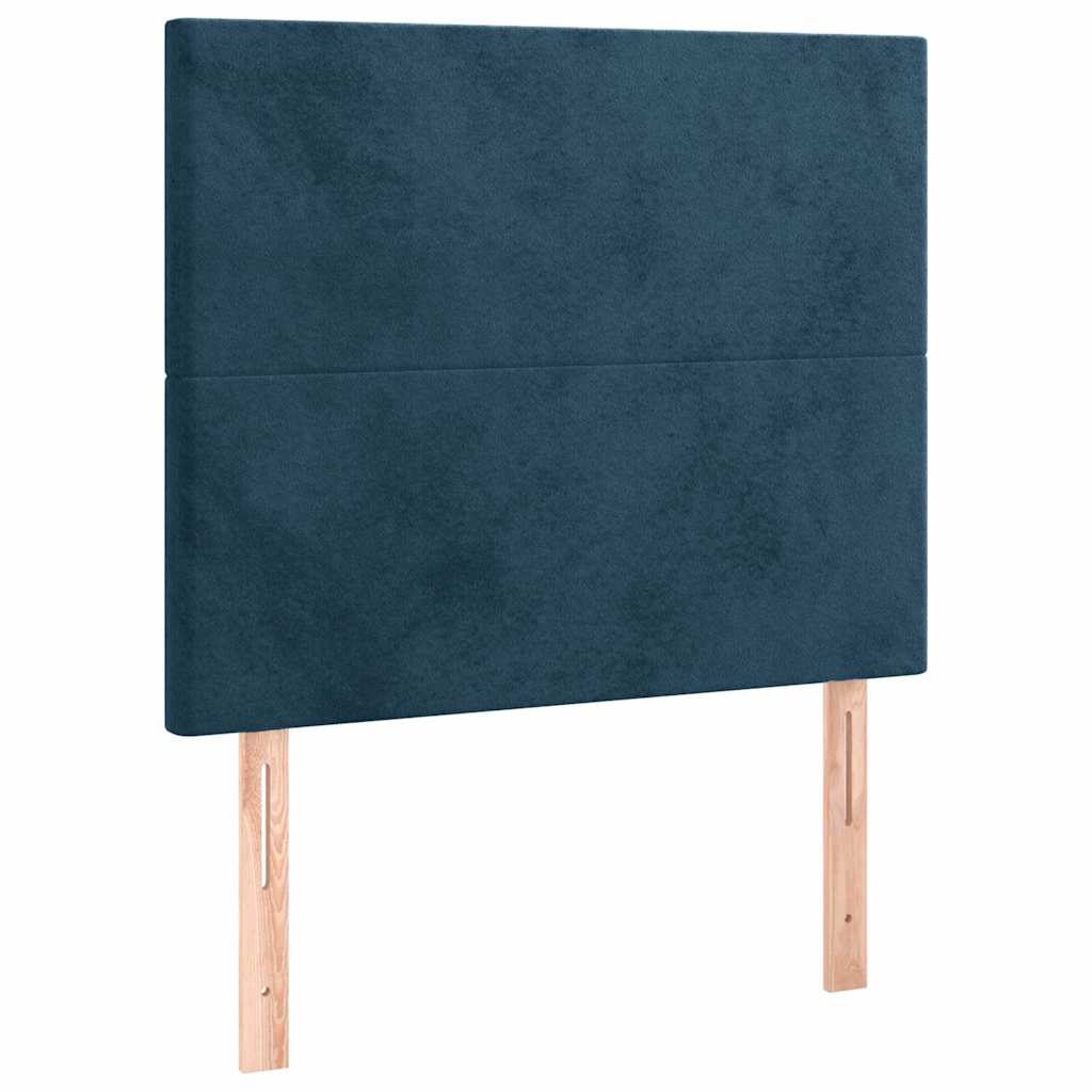 Box spring krevet s madracem tamnoplavi 100x200 cm baršunasti