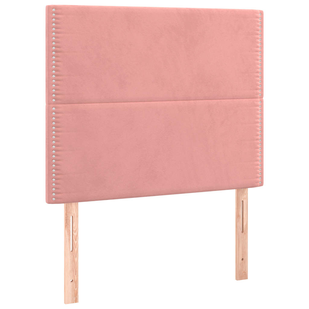 Box spring krevet s madracem ružičasti 100x200 cm baršunasti