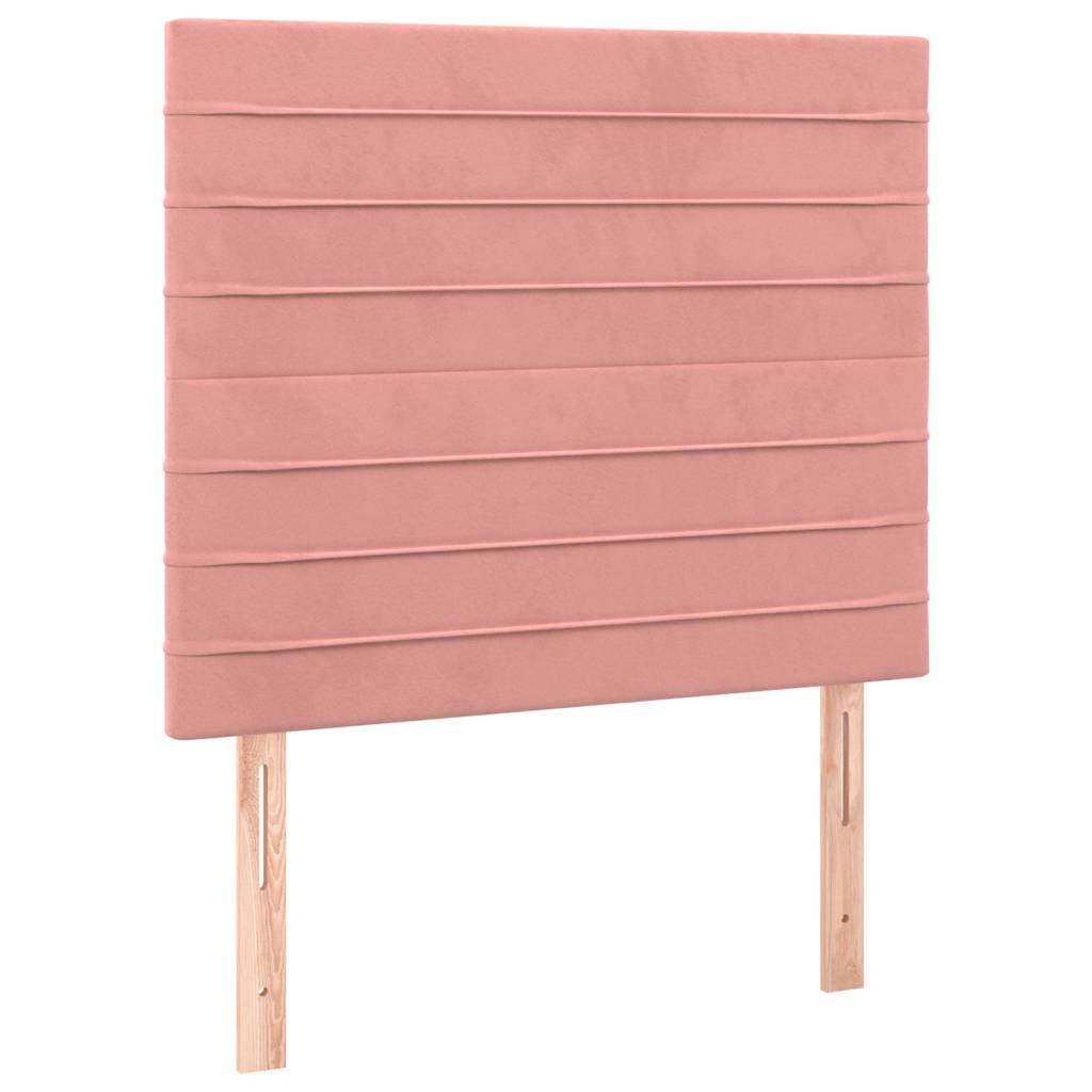 Box spring krevet s madracem ružičasti 90x190 cm baršunasti