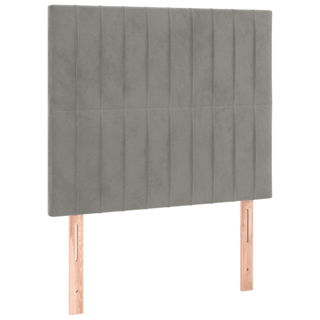 Box spring krevet s madracem svjetlosivi 80 x 200 cm baršunasti