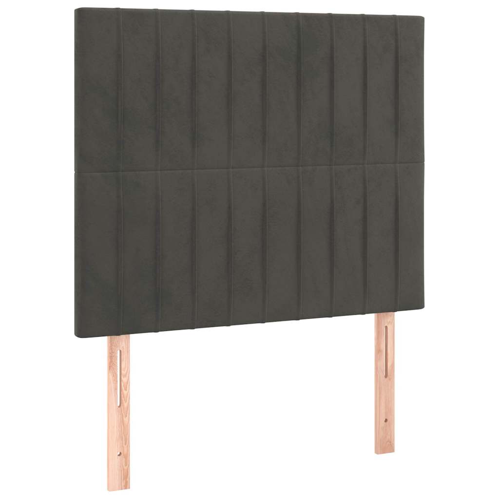 Box spring krevet s madracem tamnosivi 100x200 cm baršunasti