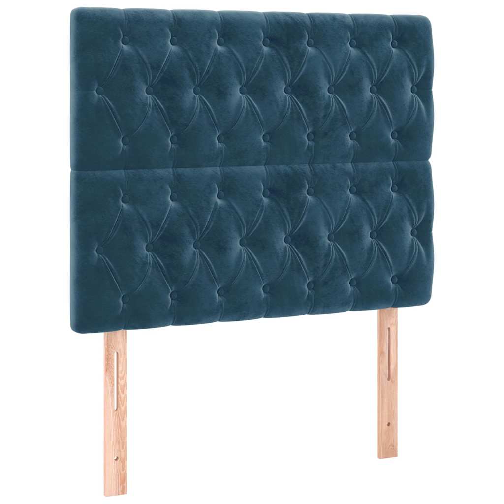 Box spring krevet s madracem tamnoplavi 100x200 cm baršunasti