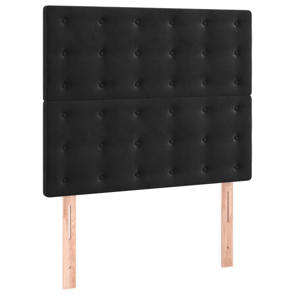 Box spring krevet s madracem crni 90x200 cm baršunasti