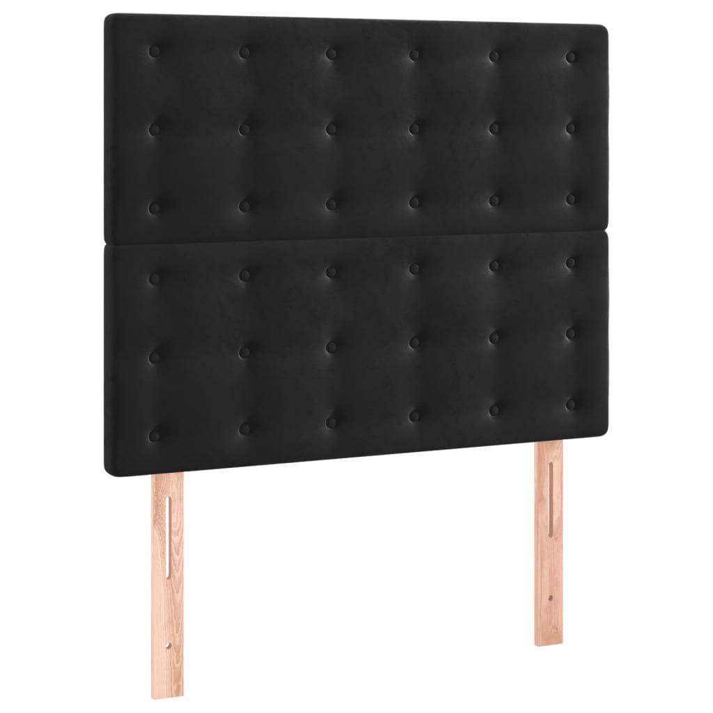 Box spring krevet s madracem crni 100x200 cm baršunasti