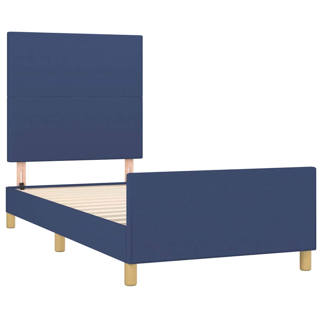 Okvir za krevet bez madraca plava 80x200cm od tkanine