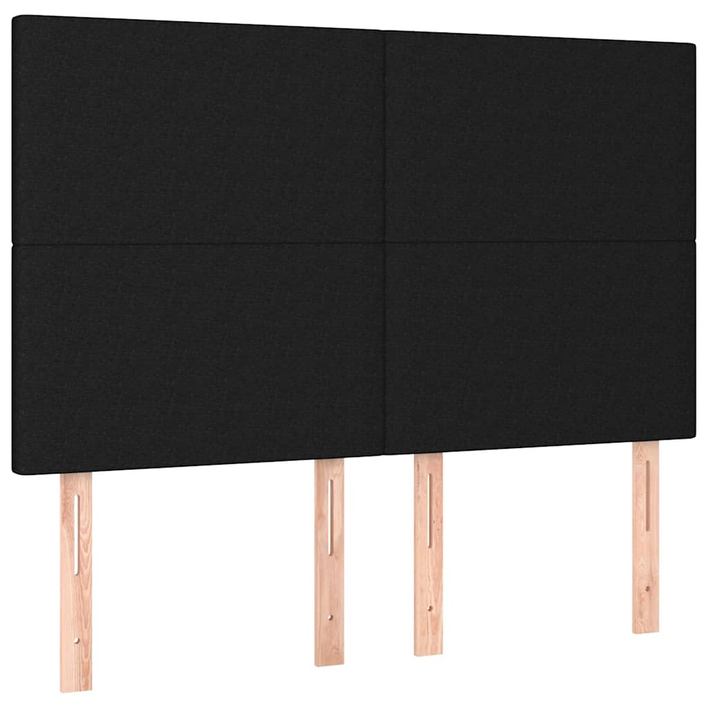 Okvir za krevet bez madraca crni 140 x 190 cm od tkanine